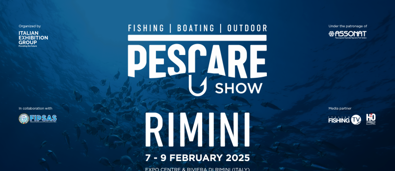 Evento di pesca sportiva a Rimini, 7-9 febbraio 2025.